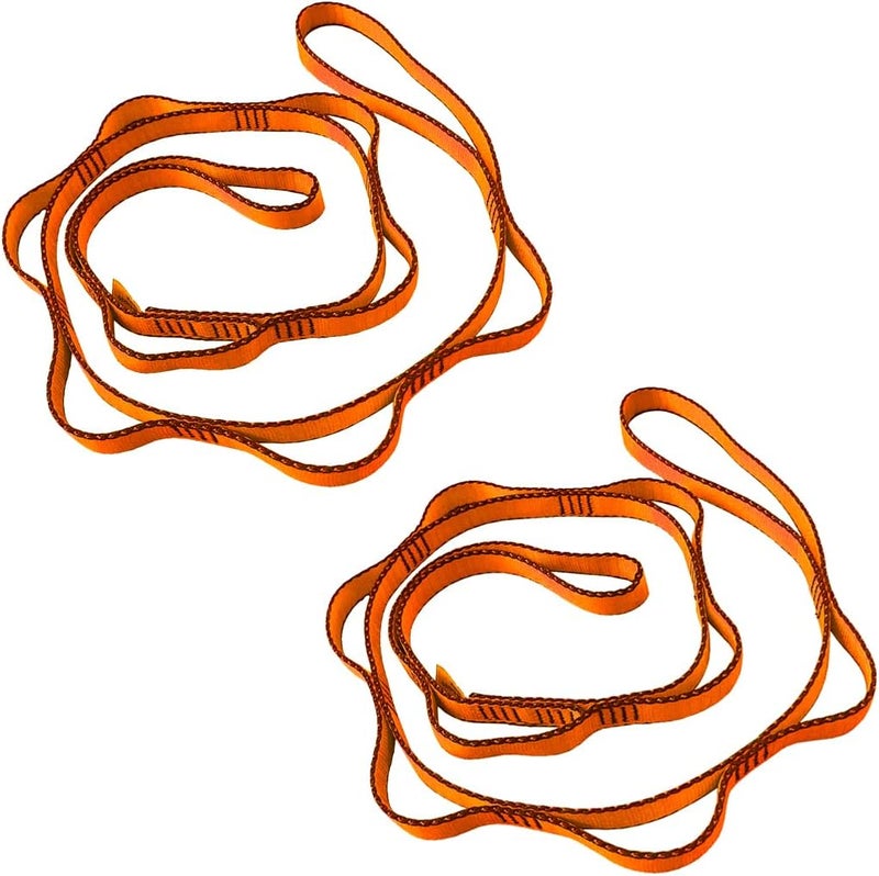 CAPARK 53 Inches Nylon Daisy Chains Rope Climbing Lanyard Straps Looped Strong Slings 23 kN Aerial Yoga Webbing - Image 1